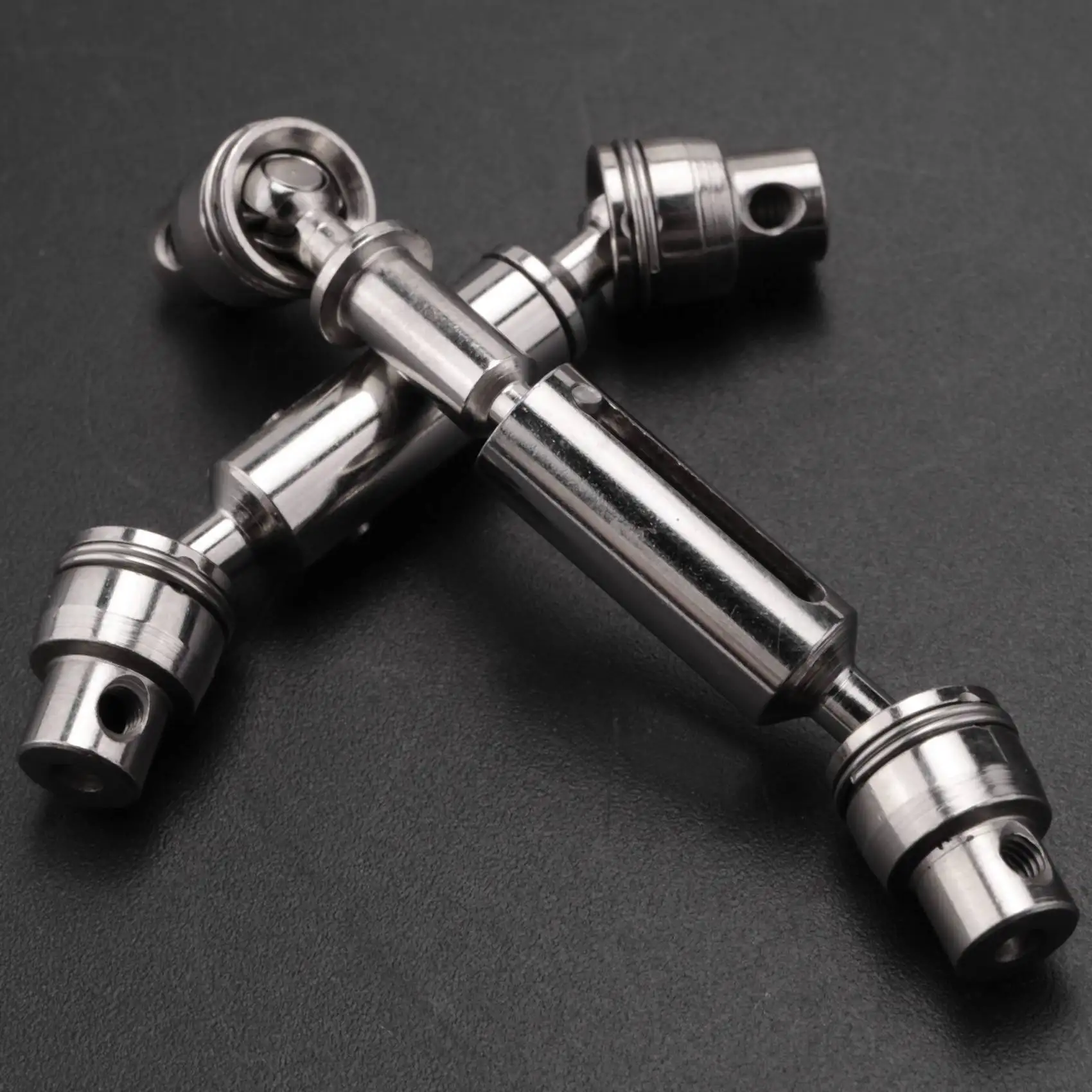 WOWFU-Metalen Voor Achter Aandrijfas Voor 1/16 WPL B16 B36 Henglong 6WD Truck RC Auto Onderdelen