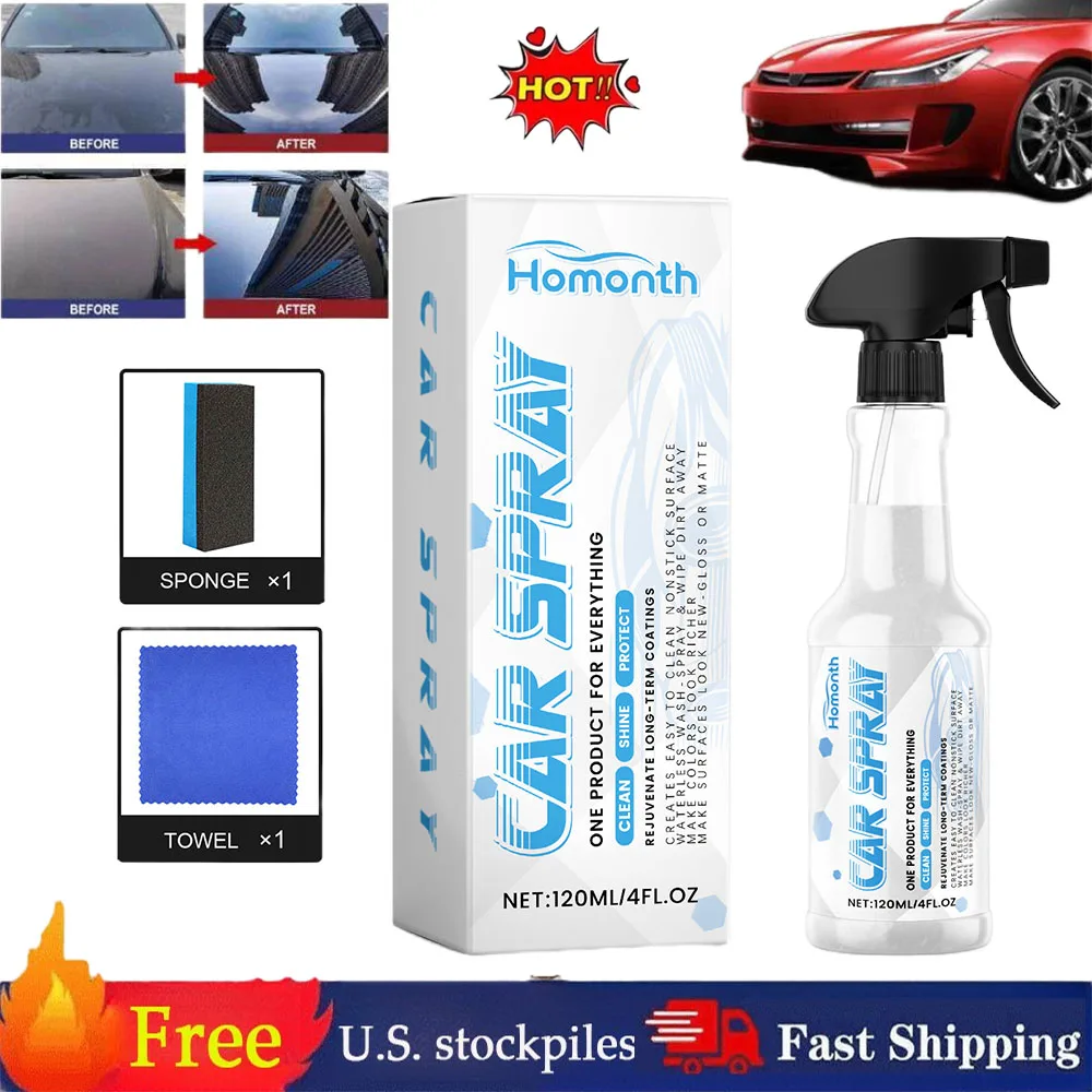 

Автомобильный спрей Homonth, спрей для покрытия Zenora, многофункциональное обновление покрытия, 120 мл, средства для чистки автомобиля