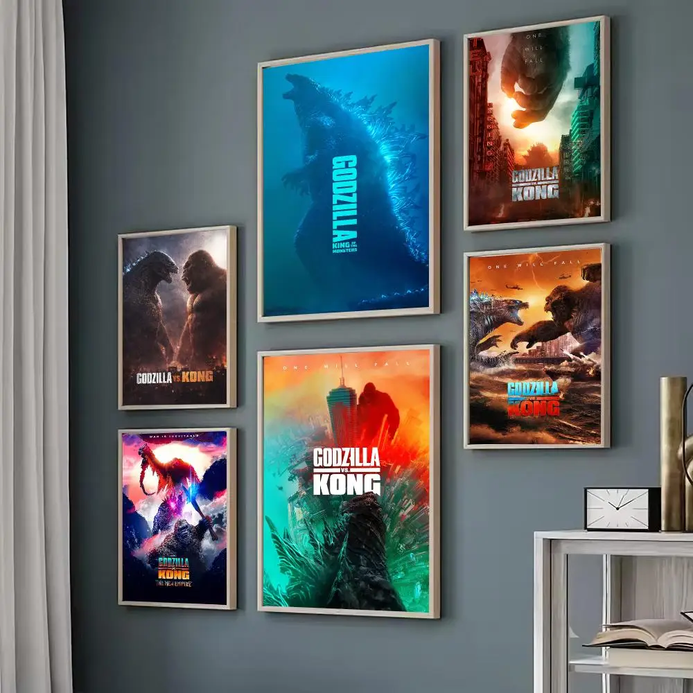 Monster-G-GodzillaEs-s Painting Calligraphy Decorative paintings Fancy Wall Sticker For Living Room Bar Decoration Room Wall Dec