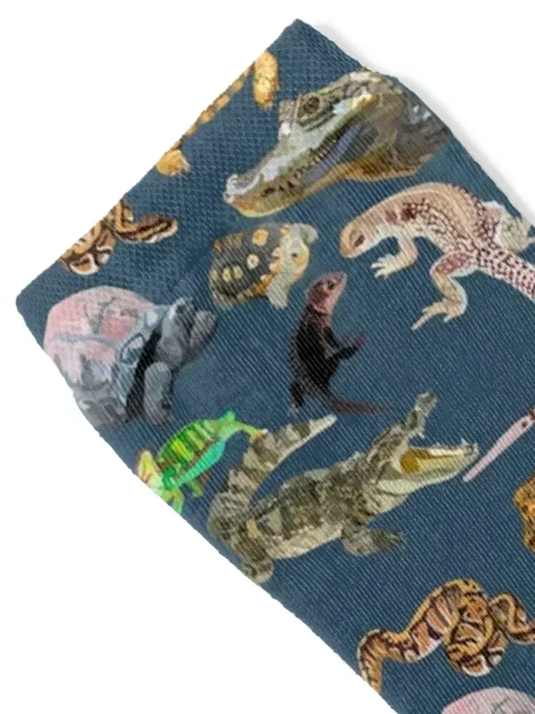 Mixed Reptile Socks anti-slip heated Stockings compression winter thermal Socks Female Men's