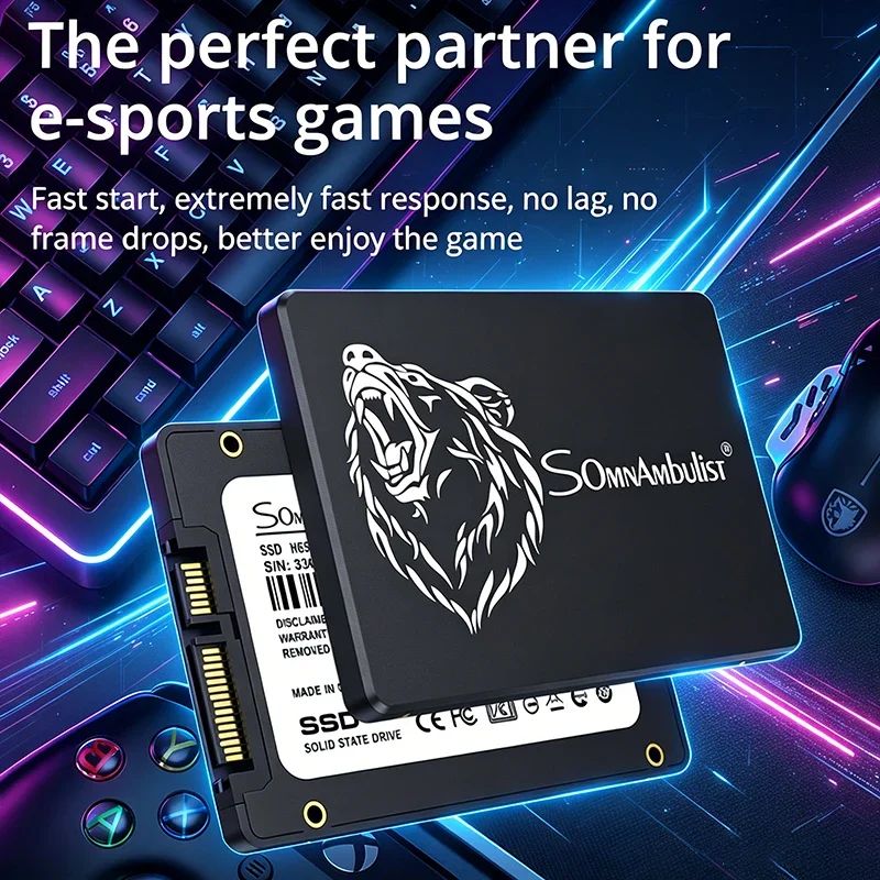 SSD Solid State Drive 2.5 Inch SATA3.0 Desktop 256GB Laptop 2TB Computer Hard Drive 1TB 128GB