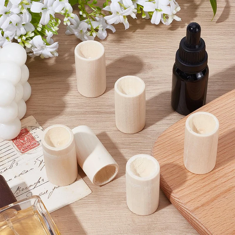 Image 5: Diffuseur d'huiles essentielles en bois, diffuseur en bois fabriqué à la main, parfum rond pour la maison, chambre à coucher, bureau, Spa, voiture, désodorisant, décor