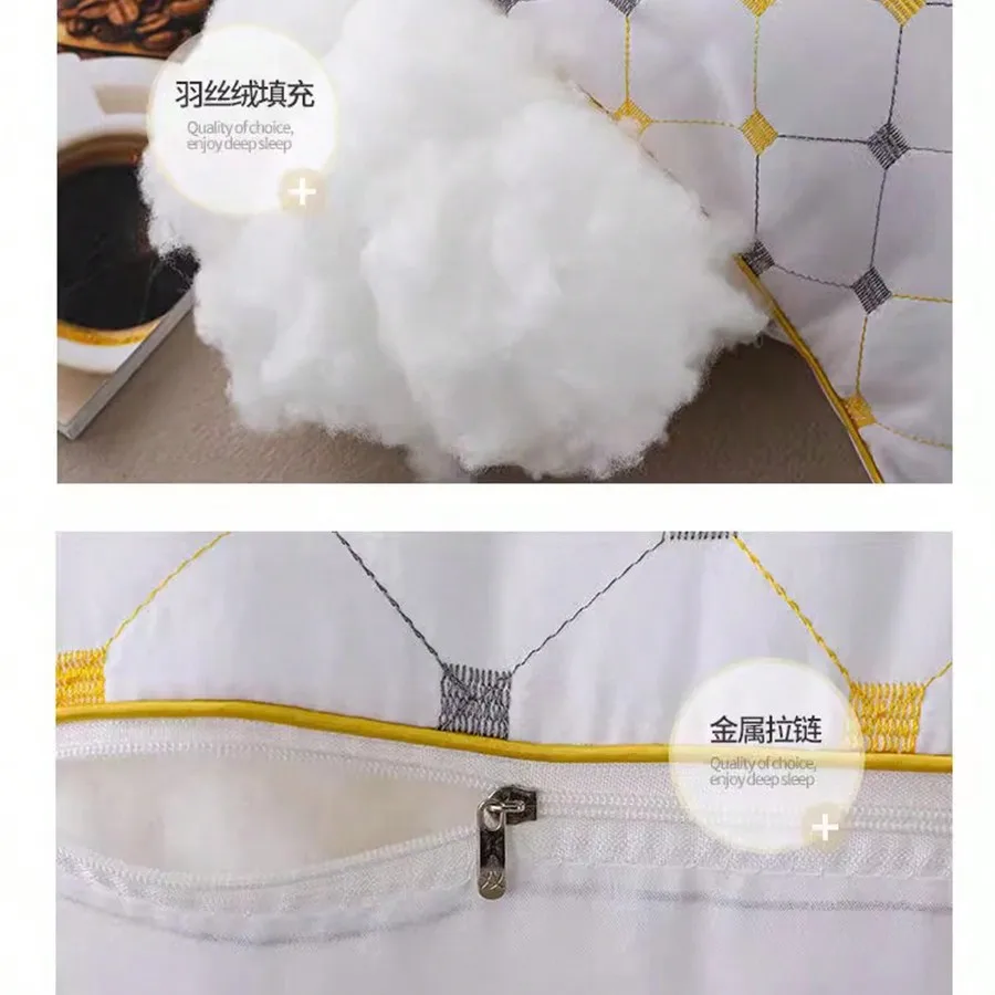 Almohada alta sin deformarse, 45x70cm, casa cervical/hotelera. Par para regalos/mayoreo.