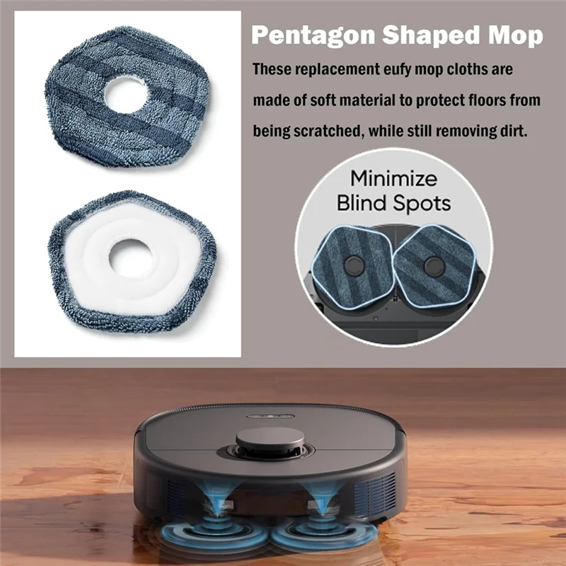 SANQ لـ Eufy X10 Pro Omni، فرش جانبية رئيسية، مرشحات Hepa، ملابس ممسحة، ملحقات قطع غيار المكنسة الكهربائية