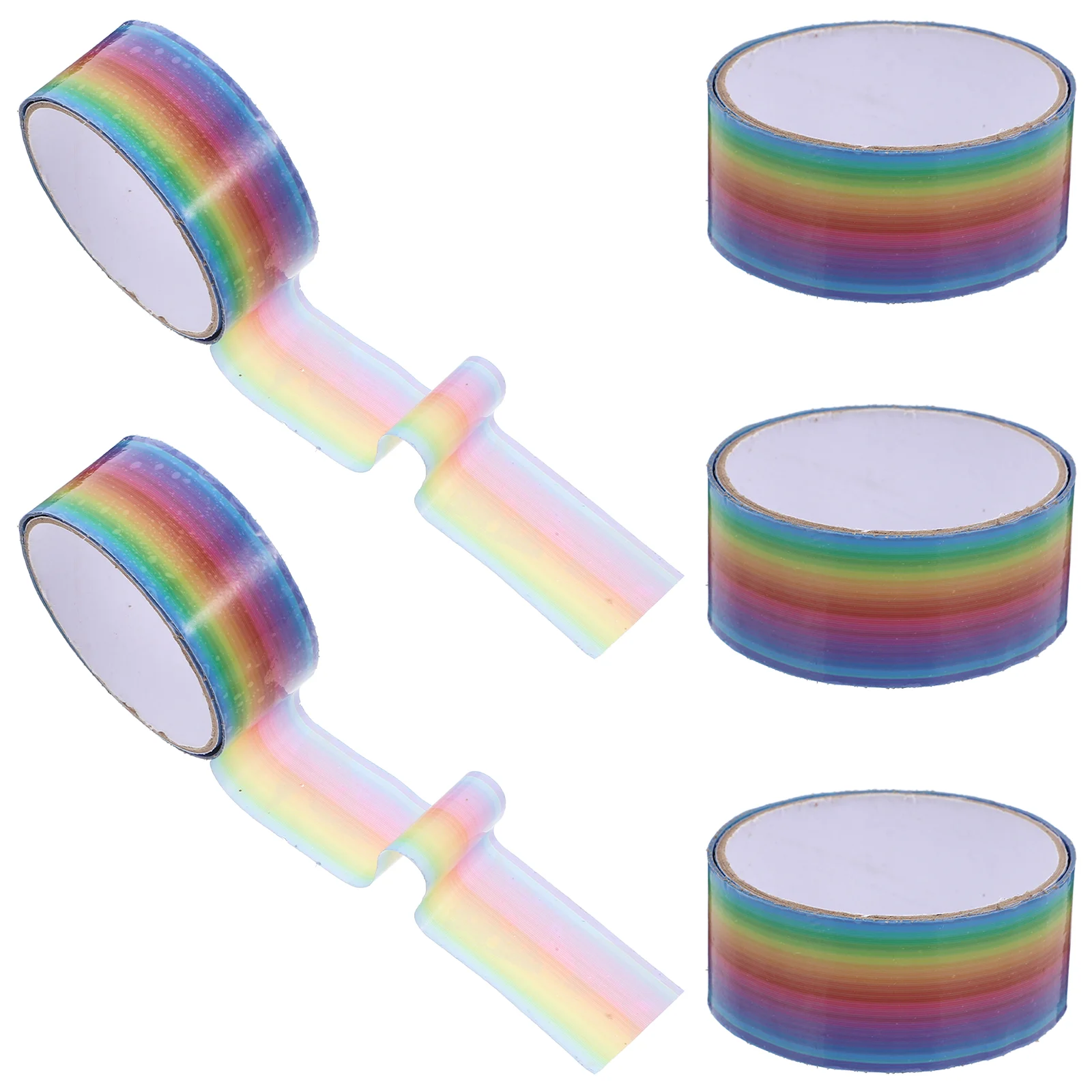 5 rollos de cinta de bolas, conducto colorido para etiquetar cintas adhesivas enrollables