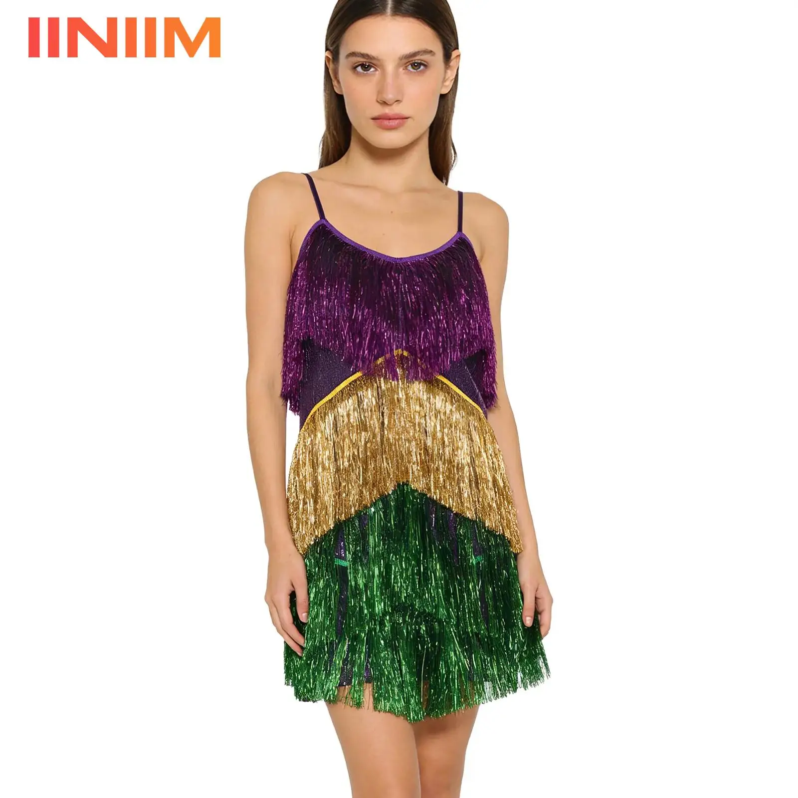 womens-shiny-sequin-fringed-mini-dress-jazz-dance-performance-costume-tassel-sling-dress-tank-dress-for-disco-club-dance-party