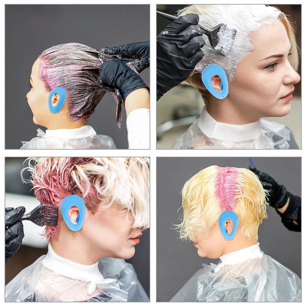 Silicone Ear Covers for Hair Dye 3 Pairs Reusable Ear Protectors for Salon Home Bathing Comfortable Fit
