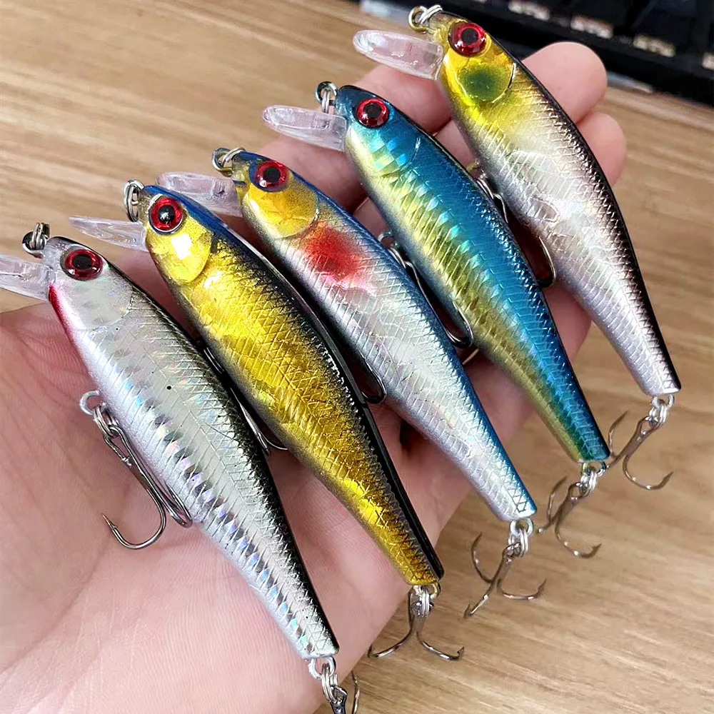 1Pcs Floating Minnow Fishing Lure Wobblers 8.5cm 9.2g Artificial Plastic Hard Bait Bass Pike Crankbait Fishing Tackle