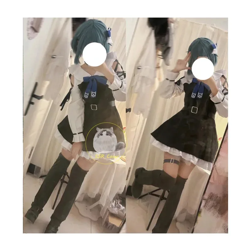 2025 yiyiAnime Miki Sayaka Puella Magi Madoka Magica Cosplay Uniform Black Dress Tie Wig Halloween Party Costume