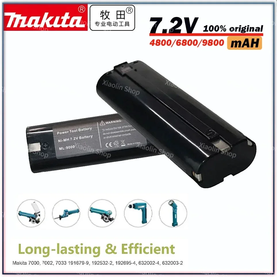 

Makita 7.2V 4800mAh Ni-MH Replacement Battery For 7000 7002 7033 191679-9 192695-4 632002-4 632003-2 7.2V Battery L50 192532-2