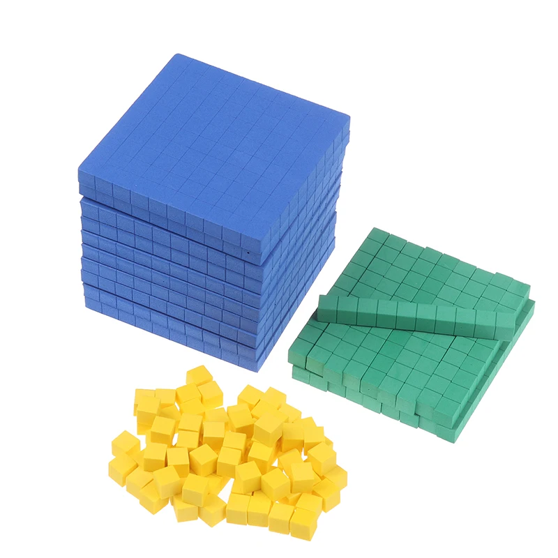 130Pcs Base Ten Blocks For Math Place Value Blocks Base 10 Math Manipulatives Number Concepts Math Cubes For Kids Counting Block