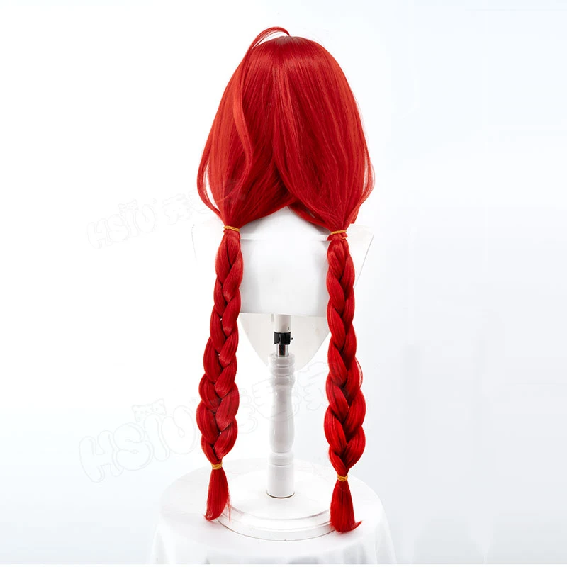New Game Zenless Zone Zero Ukinami Yuzuha Cosplay Wig Girl Red Braided Long Hair Heat Resistant Synthetic Wigs Halloween Prop