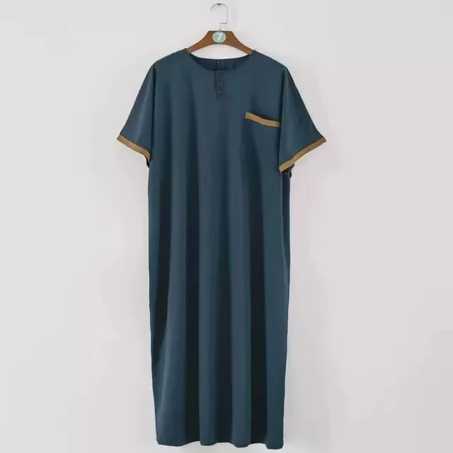 Vestido largo musulmán para hombres, Abaya Arabia Saudita, Eid, oración, Jubba, Thobe, blusa árabe, caftán, ropa islámica