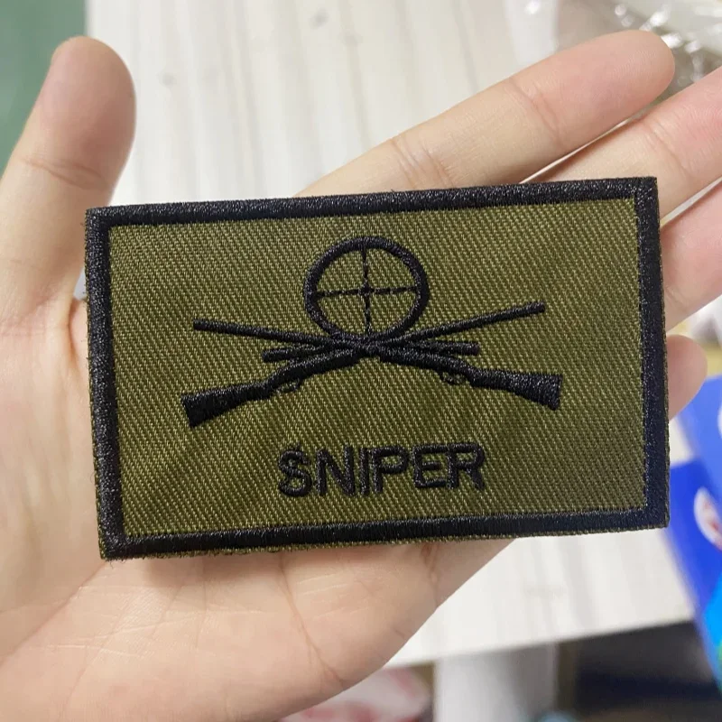 

Sniper Hook&Loop Tactical Patches Military Embroidery Patch Israel Sight Gun Morale Badge Combat Applique Backpack Cloth Sticker