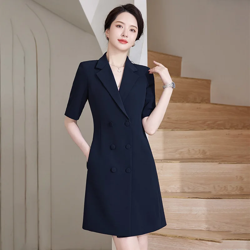 

Elegant Professional Dress for Women Summer New Slim Fit Slimming Suit Dress Hotel Front Desk Manager Workwear