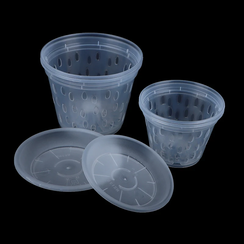 Butterfly Orchid Special Flower Pot Garden Plant Drainage Pots With Hole Transparent Orchid Basket Plastic Breathable Flower Pot