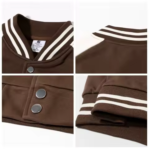 Customized High Quality Cotton Baseball Jackets Personalize Design Logo Brand Printing POD Streetwear Outfits For Dropship
