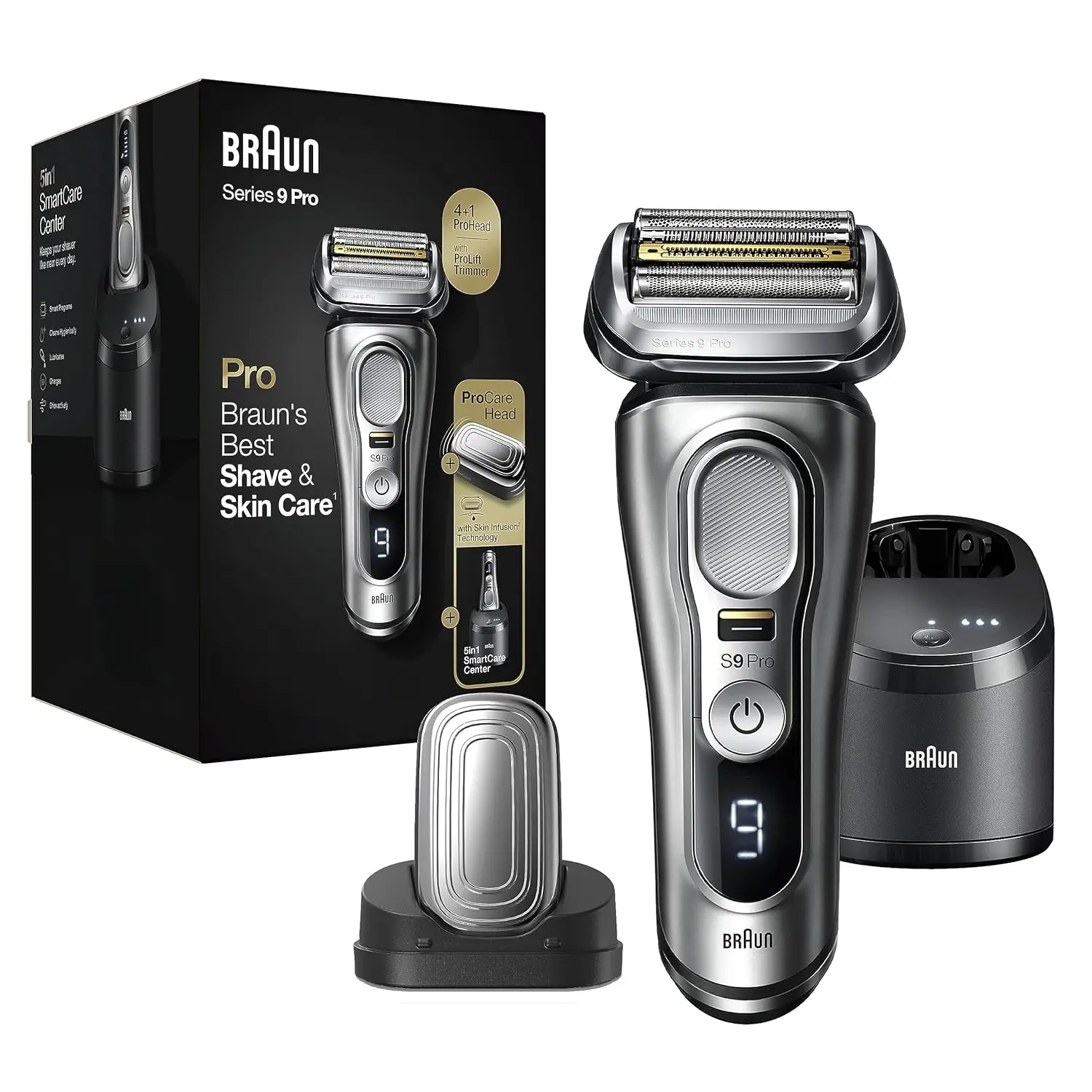 Electric Razor for Men, Wet & Dry, Electric Razor, Rechargeable, Electric Shaver with Clean & Charge Station