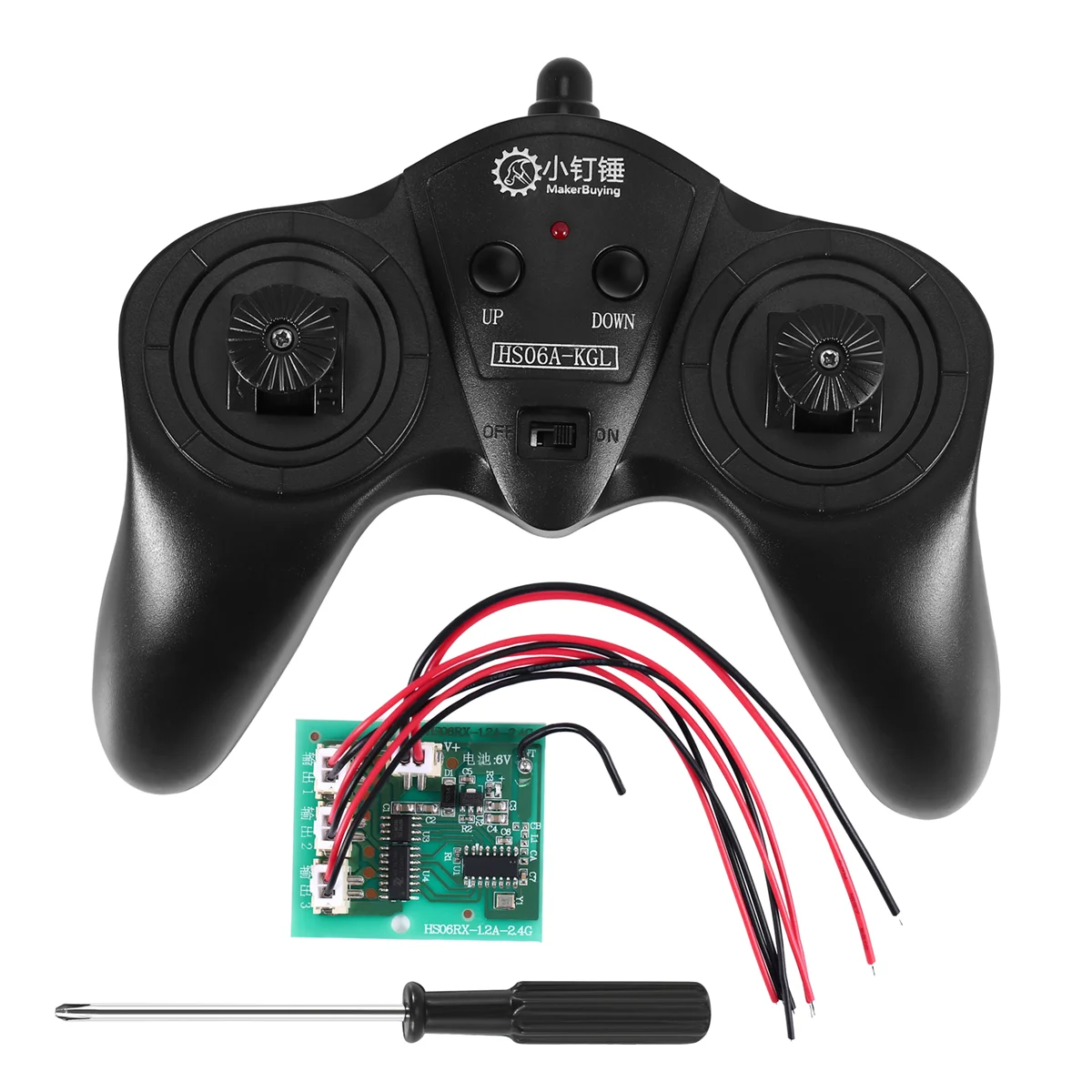 BAAA-6CH 2.4g controle remoto transmissor de potência receptor sistema rádio para diy barco rc carros 50m controle