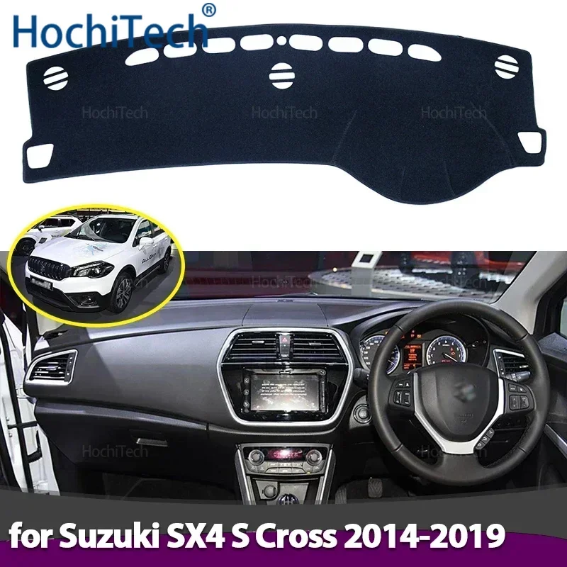 Car Dashboard Cover Avoid Light Pad Instrument Panel Mat Case Carpets for Suzuki SX4 S Cross 2014 2015 2016 2017 2018 2019