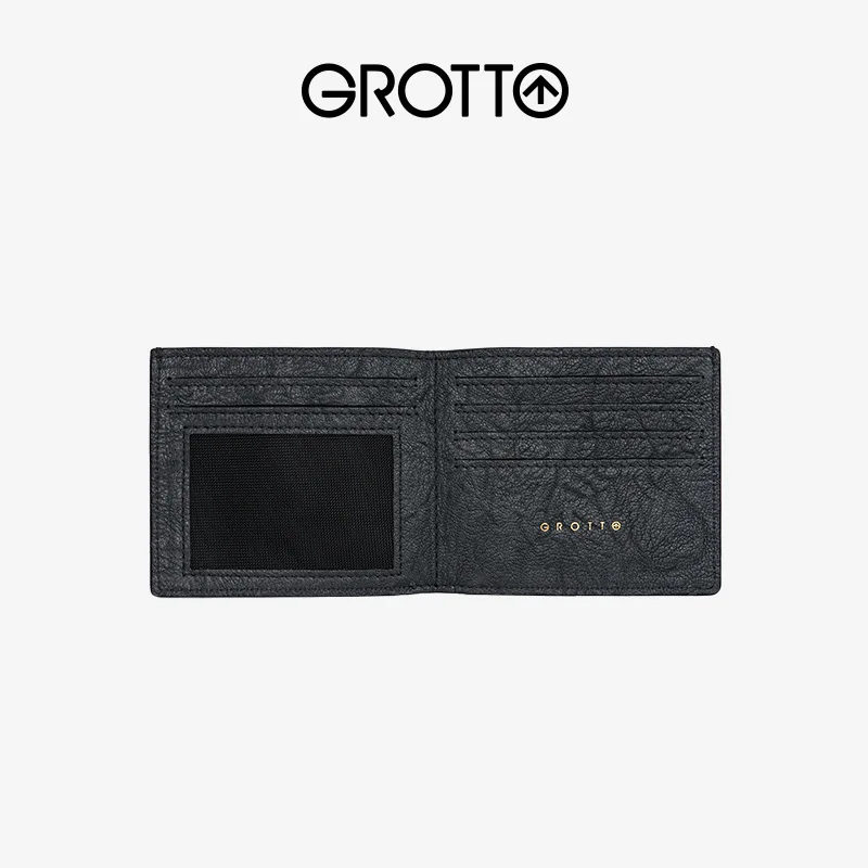 GROTTO Porta carte di credito fatto a mano con portafoglio per coppie in vera pelle corta e sottile in pelle di pecora lavorata a mano