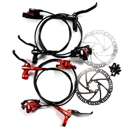 CNC M9000 MTB Bike Hydraulic Disc Brake 2 Piston 3 Finger Aluminum Alloy Disk Brake Lever +Caliper Group Front Rear Cycling Acce