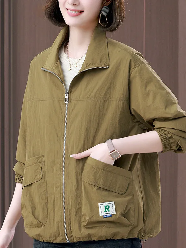 

Модная женская ветровка больших размеров для весны и осени: тонкая, повседневная, омолаживающая, стильная куртка-пальто