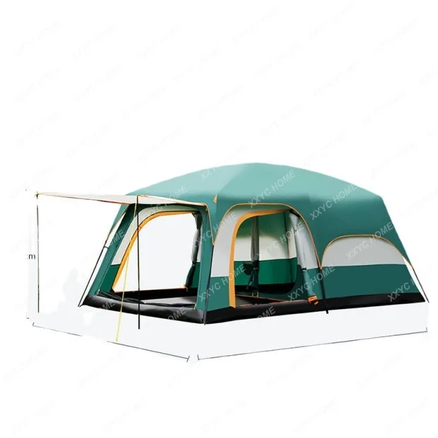 Camping Double-Layer Rainproof Grassland Family Multi-Person Two-Room One Living Room Pavilion