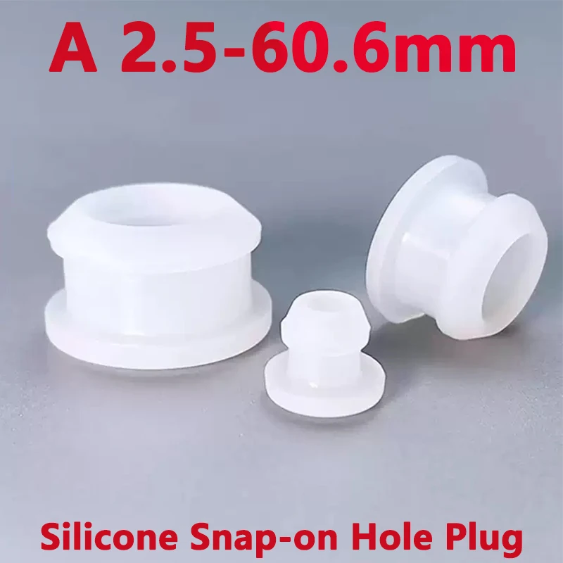 1-10Pcs 2.5-60.6mm Clear Conical Snap-on Silicone Rubber T Type Plug Blanking End Caps Tube Inserts Bung Proof High Temperature