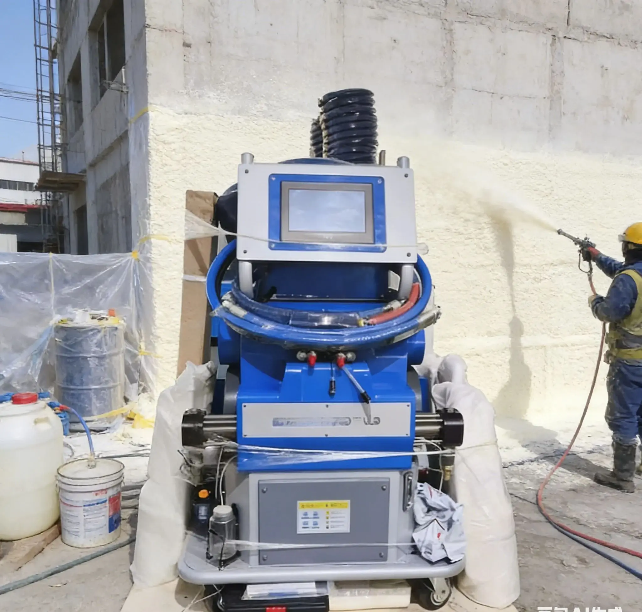 

Customized Automatic Hydraulic Driven High Precision Polyurethane Spraying Machine Villa Insulation PU Spraying Machine