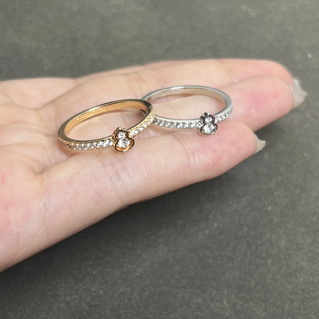 

2025 new Kirin home full diamond gourd ring unique simple light luxury niche ring for women exquisite high-quality jewelry gifts