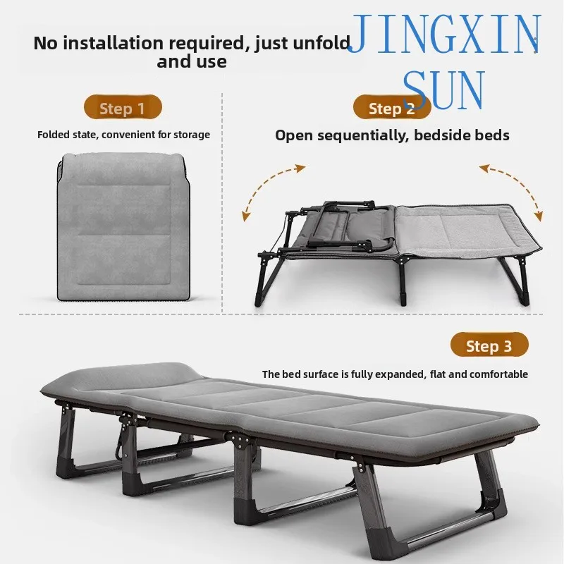 Single folding bed office lunch break artifact sleeping back chair can be placed flat hospital escort bed outdoor camp bed