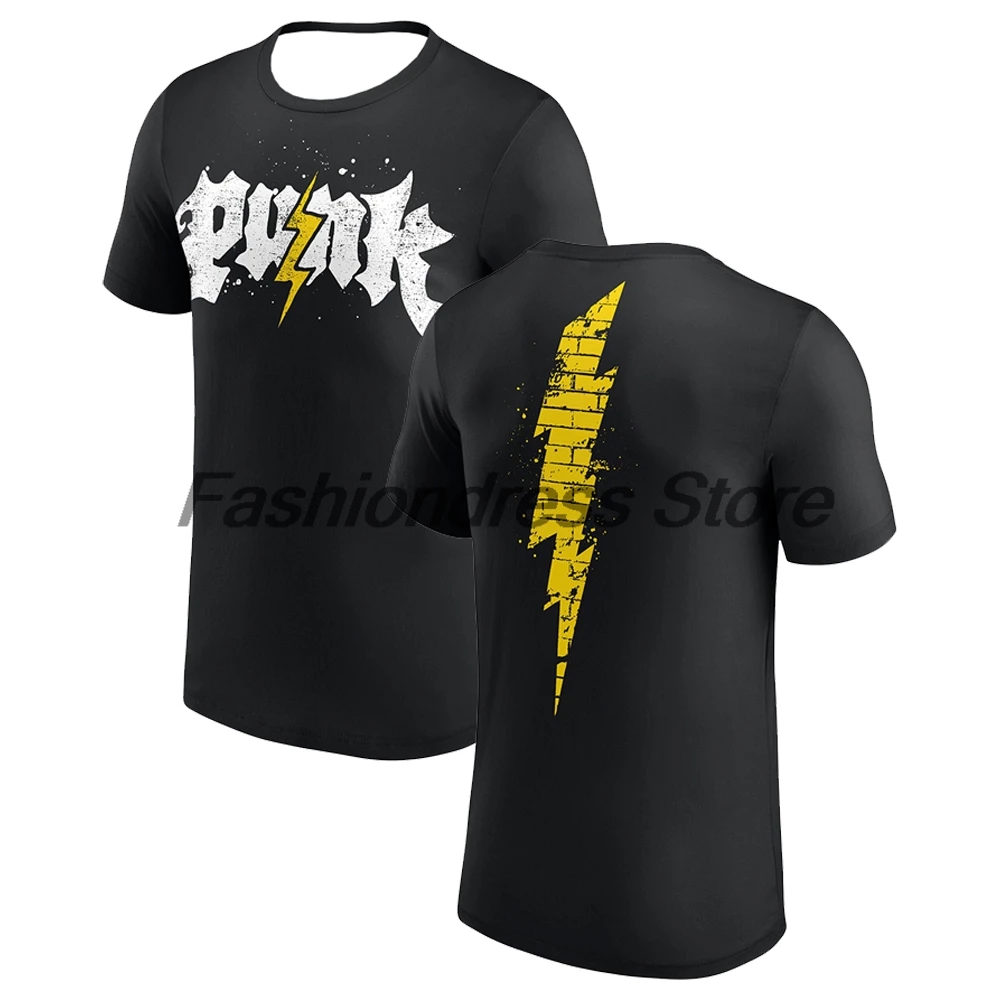 CM Punk Electic Punk T-shirt Crewneck Short Sleeve Polyester Tee Women Men Outdoor Streetwear Tops