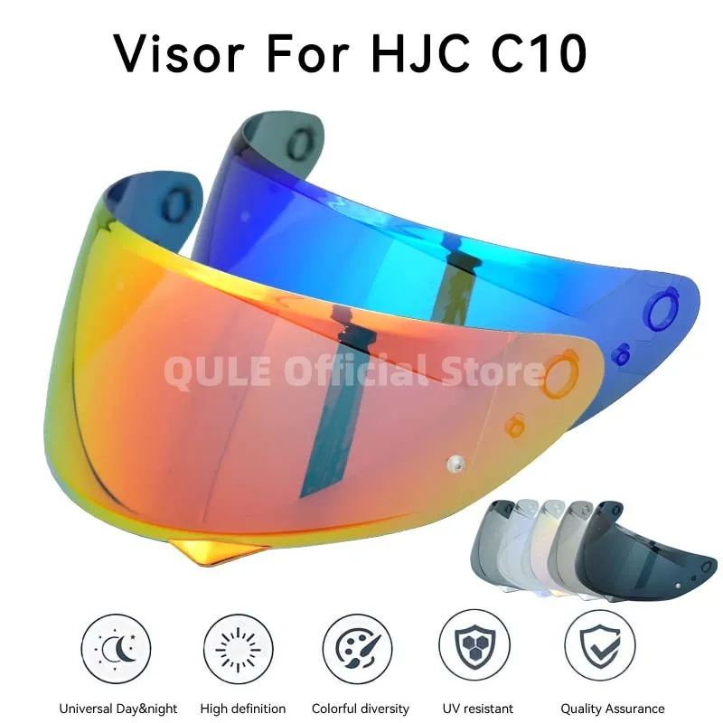 Voor HJC C10 vizier Vervang lens Motorhelm van HJC C10 Anti-Uv Anti-Kras Stofdicht Windscherm motorfiets Accessoires