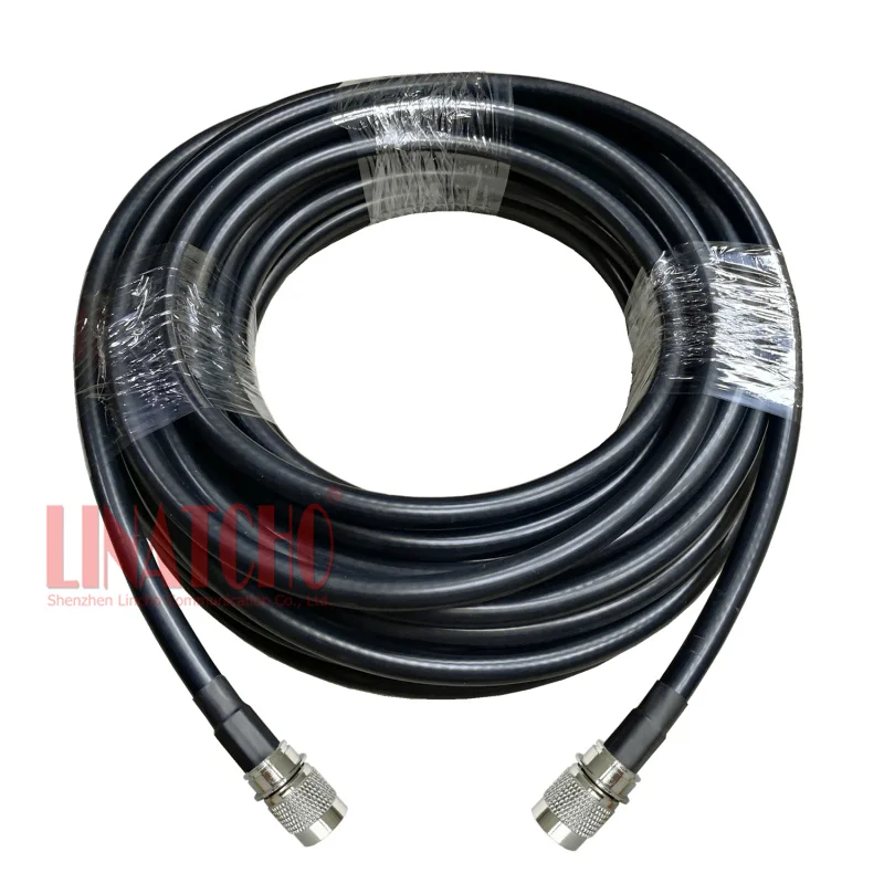 15 Meters RG213 SYV-50-7 TNC Male to TNC Male Connectors Antenna Coaxial Cable