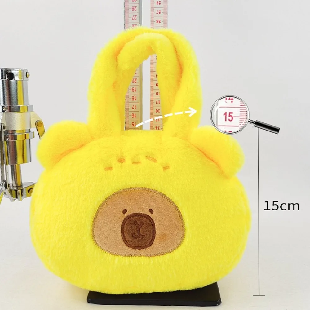 Kawaii Cartoon Capybara Plush Casual Bag Soft Lightweight Shoulder Bag Small Handbag Mobile Phone Bag Birthday Gift