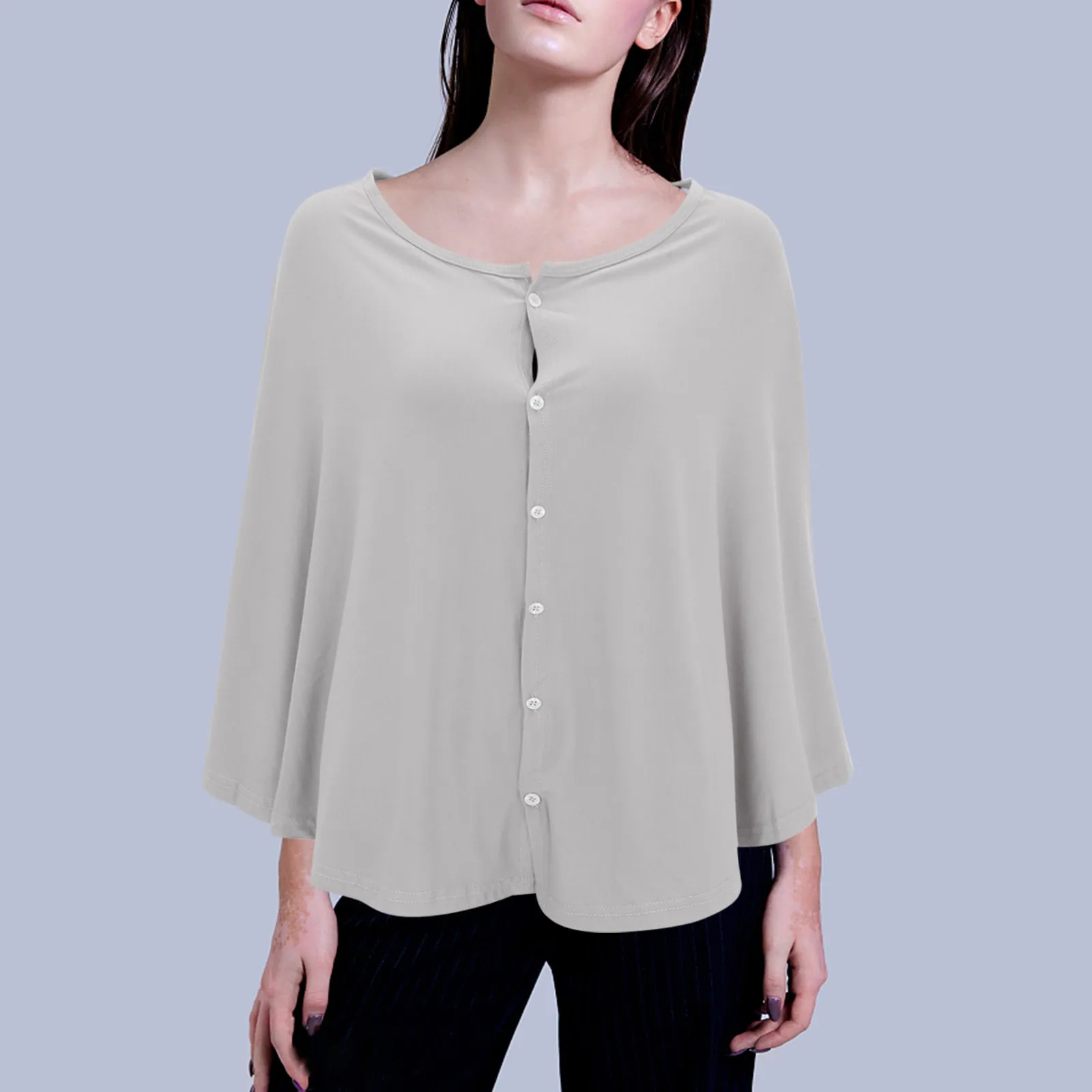 授乳ポンチョ-フルカバー-授乳カバー-ソフトで通気性のあるプライバシーショール-多用途授乳ケープ-授乳カバー