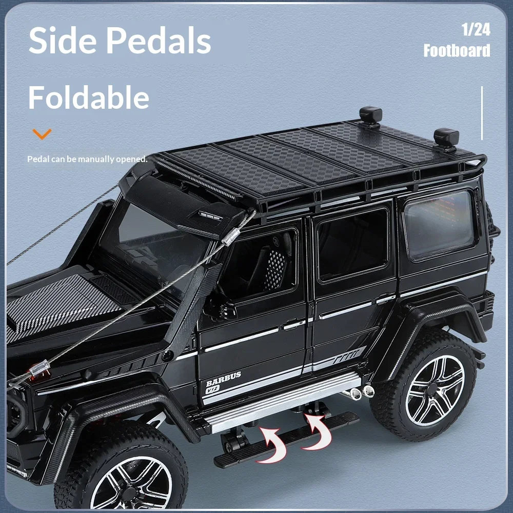 1:24 Metal G550 G800 modelos coches juguetes edición de aventura sonido ligero rueda todoterreno tirar hacia atrás SUV vehículo niños regalos de cumpleaños