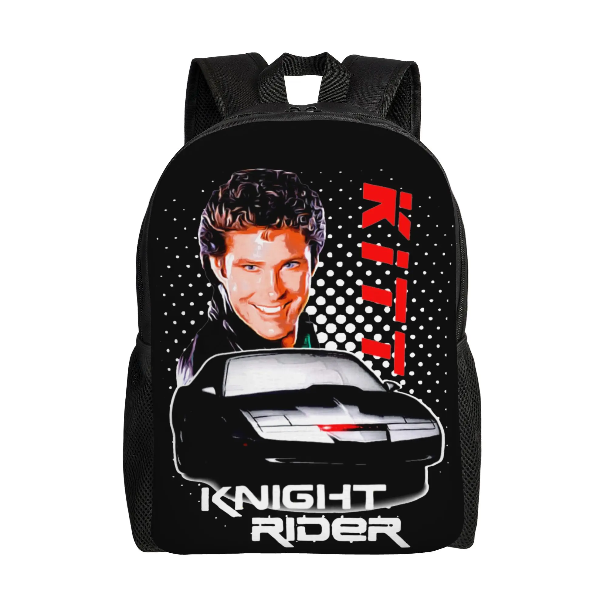 

Рюкзак K2000 Knight Rider для мужчин и женщин, стильный городской рюкзак для работы и учебы, сумка через плечо для ноутбука с изображением Дэвида Хасселхоффа, для активного отдыха
