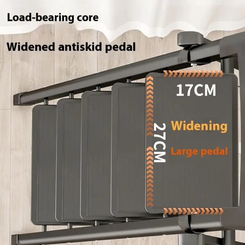Modern Portable 3-Step Folding Metal Stool Multi-Functional Home Kitchen Commercial Staircase Warehouse Exterior Supermarket Gym