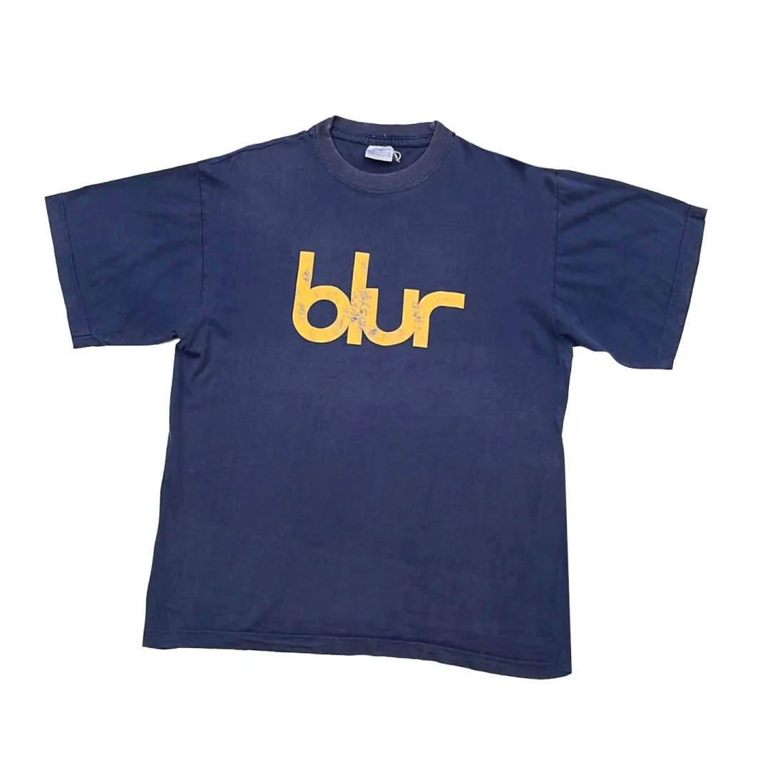 

Summer 2025 The new BLUR band British rock punk American pure cotton loose men's short-sleeved T-shirt for Men and women