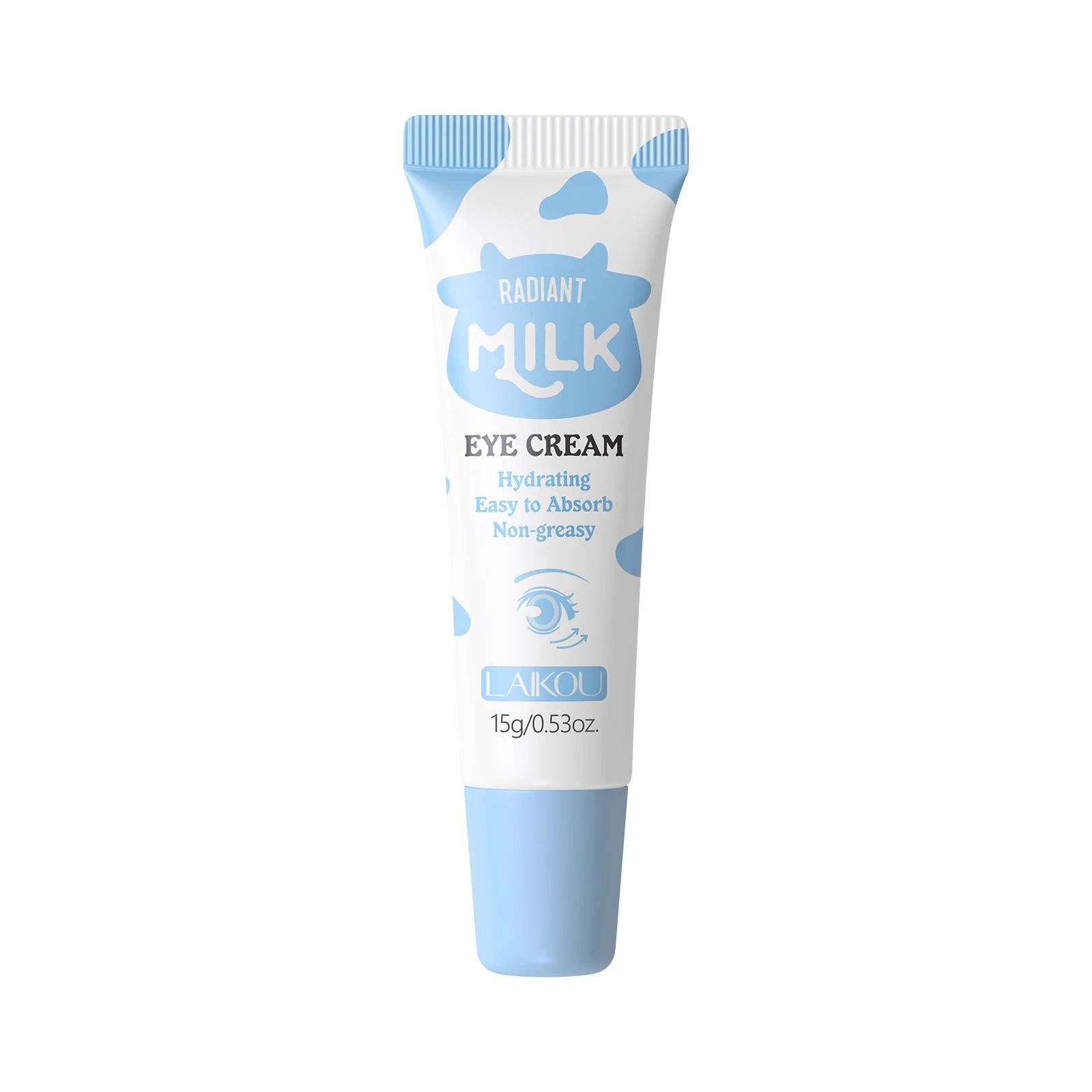 

LAIKOU Milk Eye Cream 15g, Moisturizing Hydrating Anti Aging, Nourishing Under Eye Care for Dark Circles Fine Lines