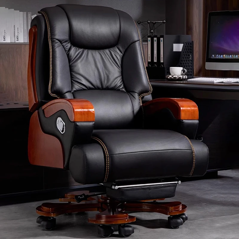 

Swivel Accent Office Chair Recliner Armchair Comfortable Leather Office Chair Rolling Mobile Chaise De Bureaux Salon Furniture