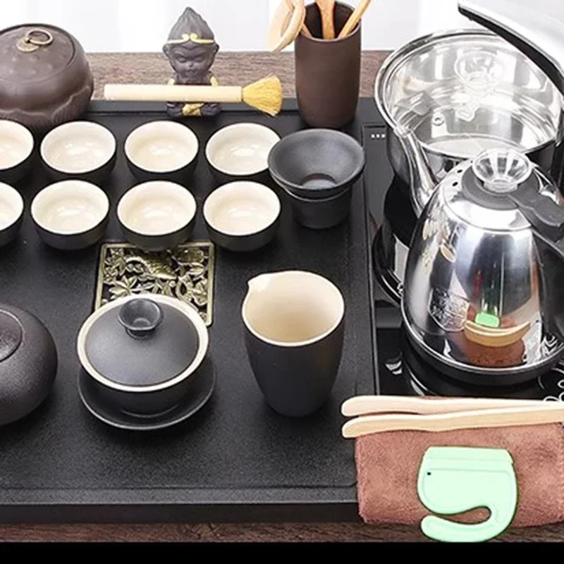 Lazy Portable Tea Set Matcha Whisk Pot Gift Chinese Ceremony Coffee Tea Set Luxury Semi Automatic Strainer Juego De Te Teaware