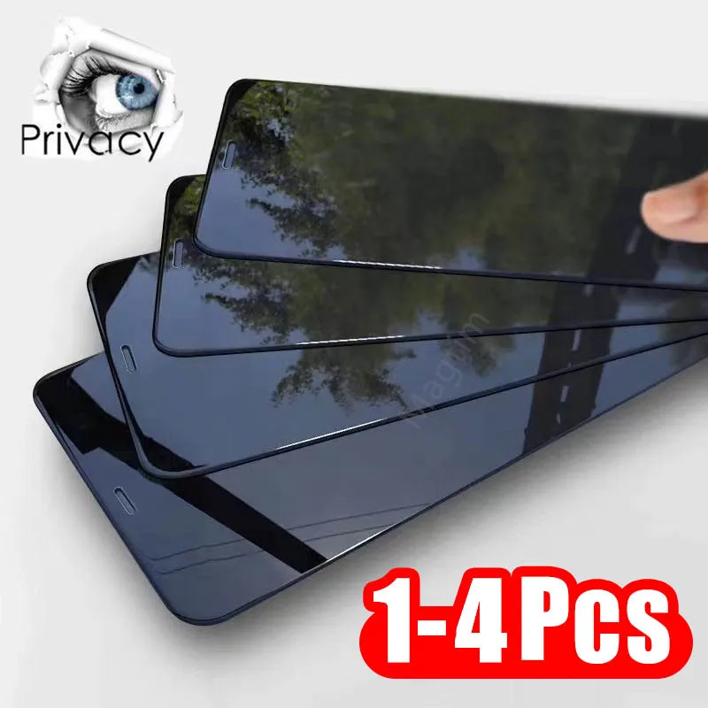 1-4PCS Anti-Spy Screen Protector For iPhone 14 13 12 11 15 Pro MAX Tempered Glass For iPhone XS MAX XR 7 8 Plus 13Pro Privacy