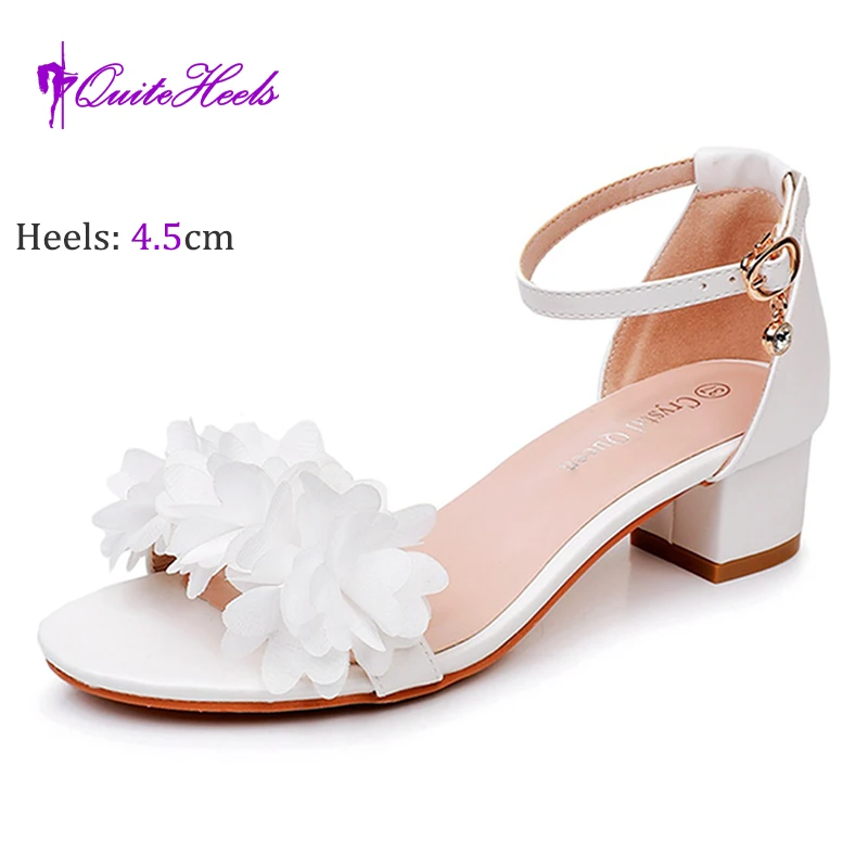 

Новые белые свадебные туфли с фейерверком, свадебная фотосессия 7 см, элегантная женская обувь, летние сандалии в белом стиле