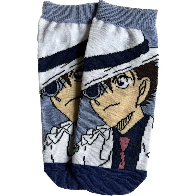 New Conan Edogawa Kaitou Kid High Color Value Creative Personality Boat Socks Animation Cartoon Shallow Mouth Comfortable Socks view 6