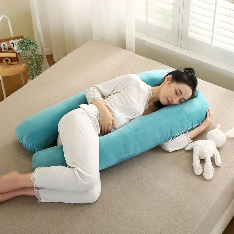 Maternity Pillow Four Seasons Universal Simple Soft Comfortable Belly Waist Leg Full Body U-Shaped Cushion Pregnant Pillow