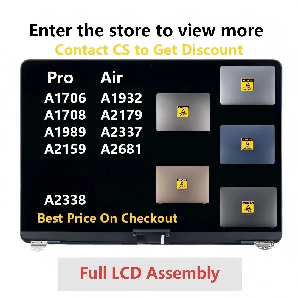 LCD For Macbook Pro Air A2681 A3113 A2338 A2337 A2289 A2251 A2179 A2159 A1989 A1706 A1708 High Quality LCD Screen Assembly