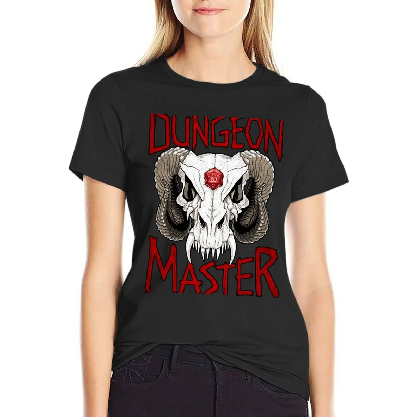 

Dragon Skull Dungeon Master T-Shirt new edition lady clothes tops shirts graphic tees designer clothes Women luxury